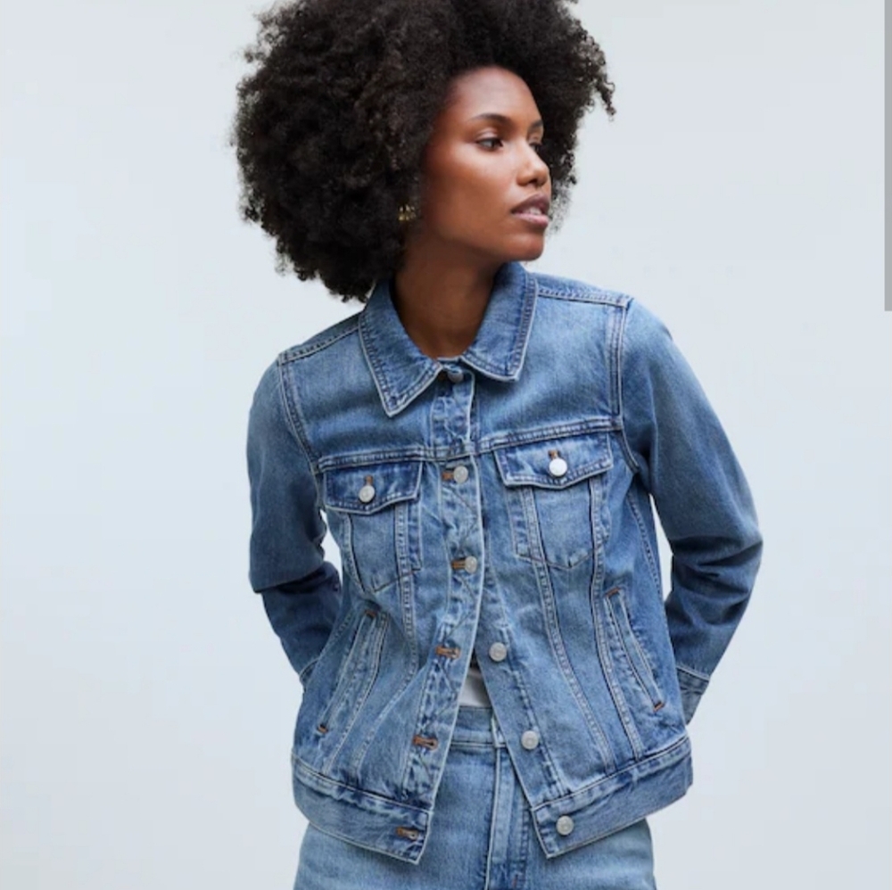 Madewell Blue Denim Jean Jacket PETITE M